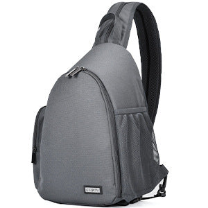 Outdoor Leisure Waterproof Camera Chest Bag made of durable nylon, featuring a soft handle and zipper opening, ideal for SLR cameras.