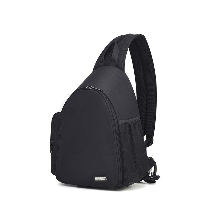 Outdoor Leisure Waterproof Camera Chest Bag made of durable nylon, featuring a soft handle and zipper opening, ideal for SLR cameras.