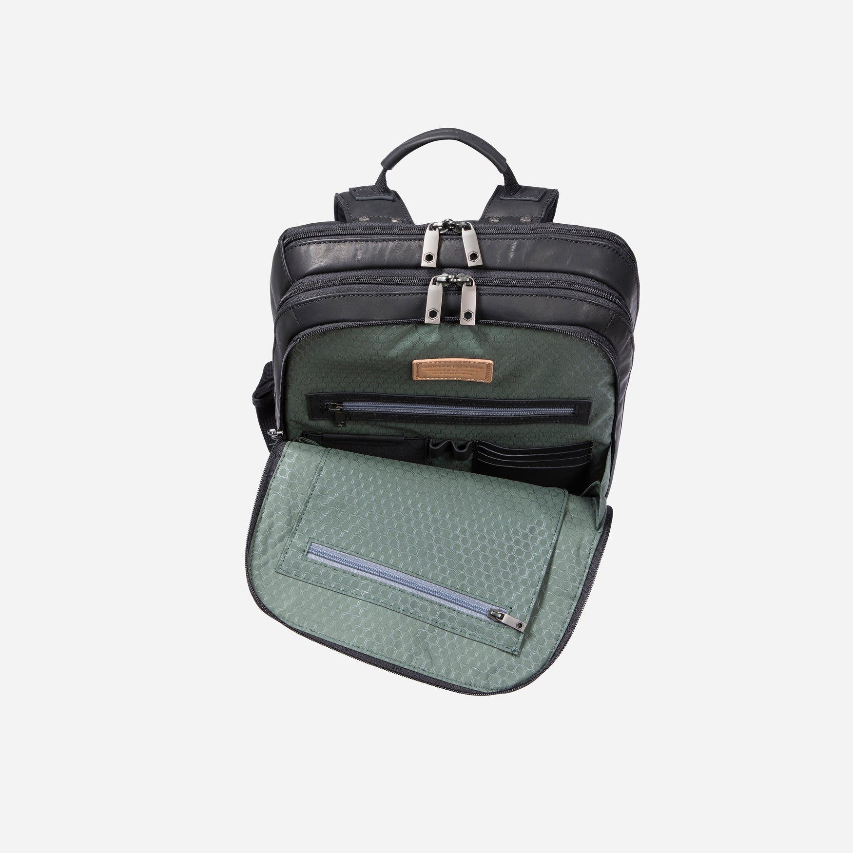 Overnight Business Backpack 45cm in black, featuring multiple compartments for laptop, tablet, and travel documents.