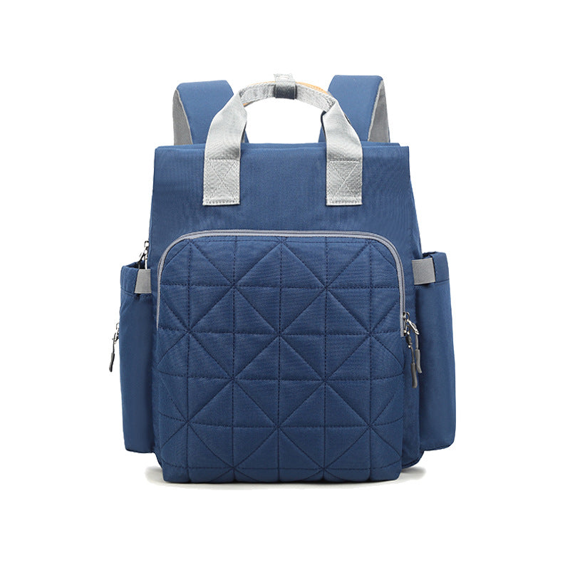 A stylish Portable Shoulder Multifunctional Bag for Mommy, showcasing its spacious design and durable Oxford material, perfect for carrying baby essentials.