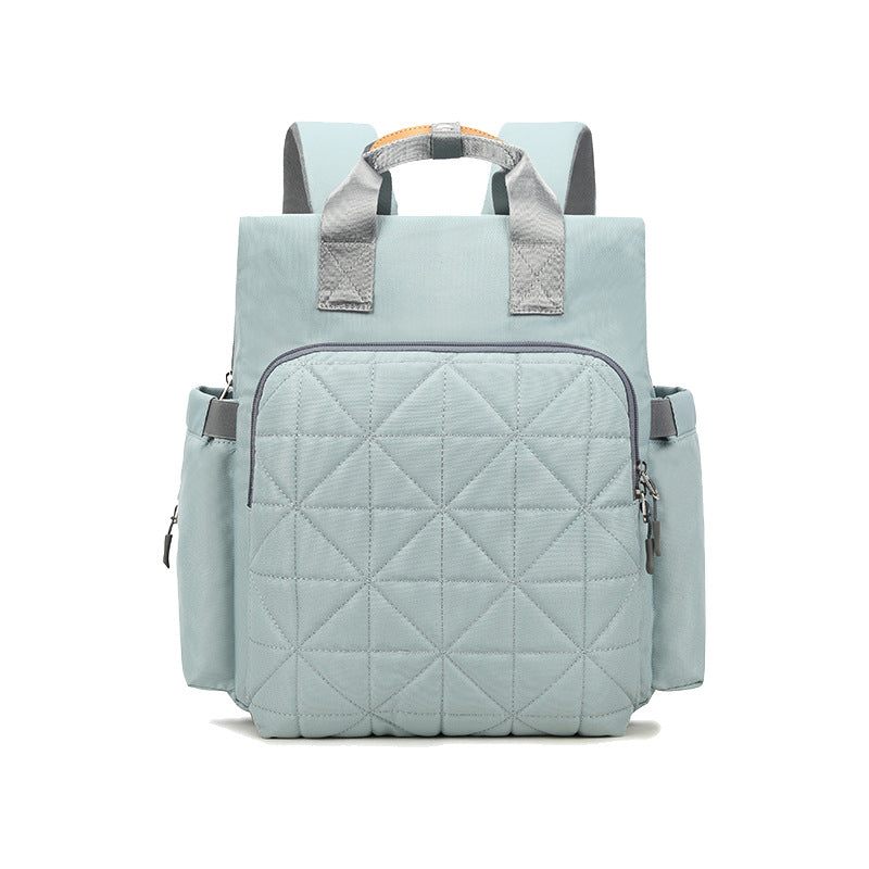 A stylish Portable Shoulder Multifunctional Bag for Mommy, showcasing its spacious design and durable Oxford material, perfect for carrying baby essentials.