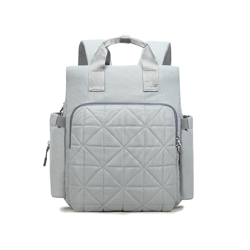 A stylish Portable Shoulder Multifunctional Bag for Mommy, showcasing its spacious design and durable Oxford material, perfect for carrying baby essentials.