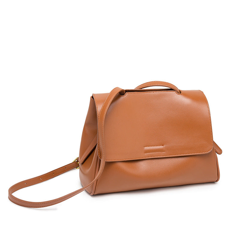 A stylish PU leather casual soft messenger bag for women, featuring multiple pockets and a sleek design, perfect for everyday use.