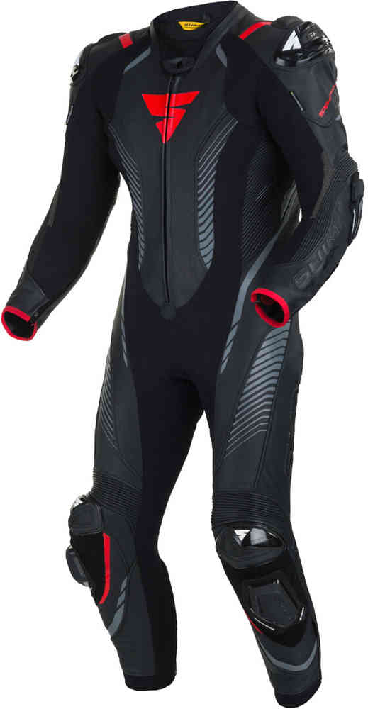 SHIMA Apex RS One Piece Motorcycle Leather Suit showcasing premium cowhide leather, protective features, and dynamic design.
