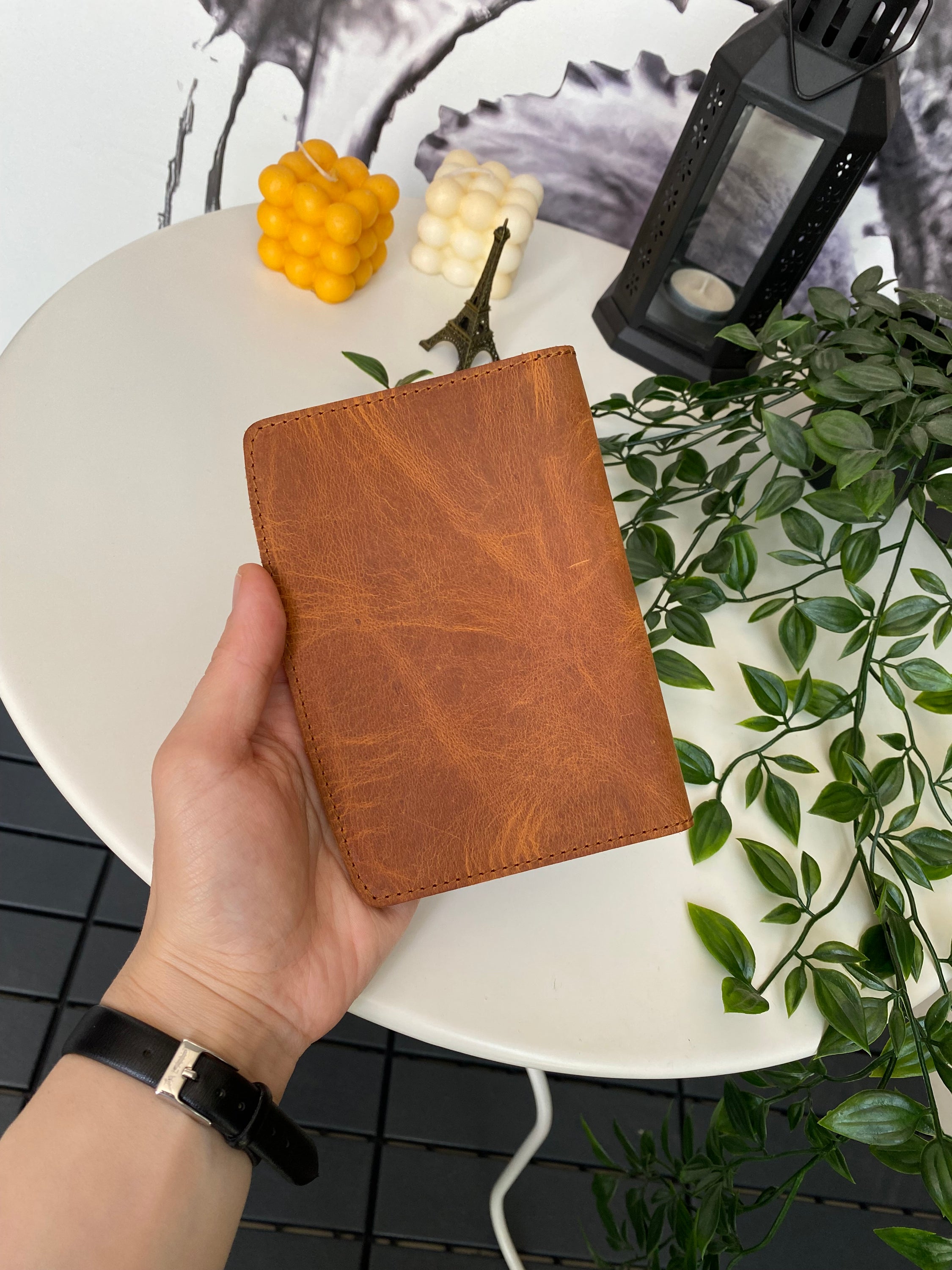 Simenit Genuine Leather Passport Holder in various colors, showcasing its elegant design and functionality.