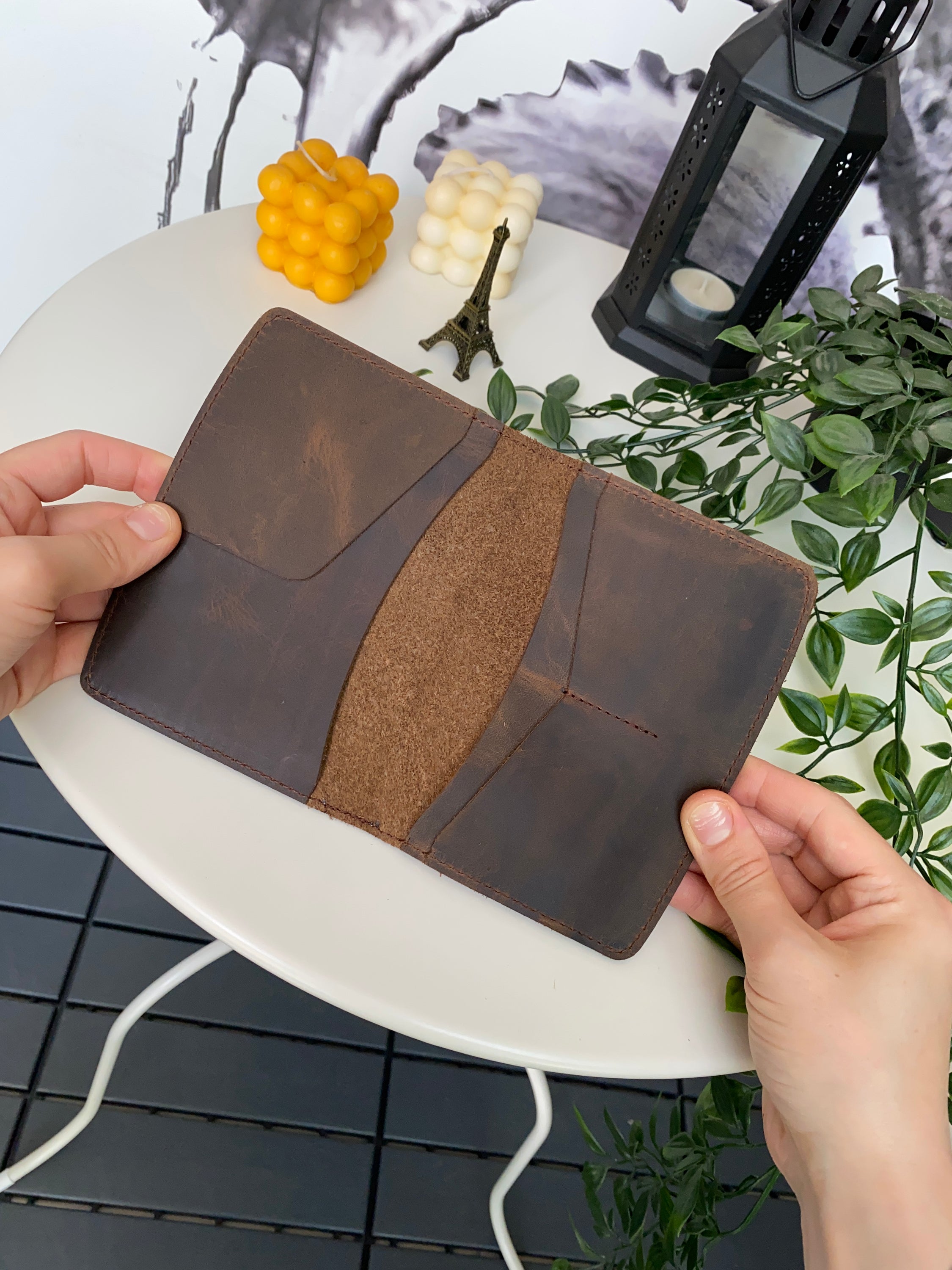 Simenit Genuine Leather Passport Holder in various colors, showcasing its elegant design and functionality.