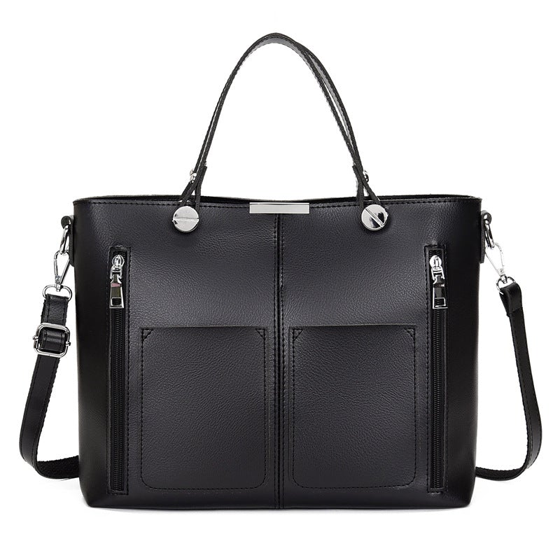 A stylish Simple and Fashionable Crossbody Stitching Messenger Bag made of PU material, featuring a solid color design and compact size.