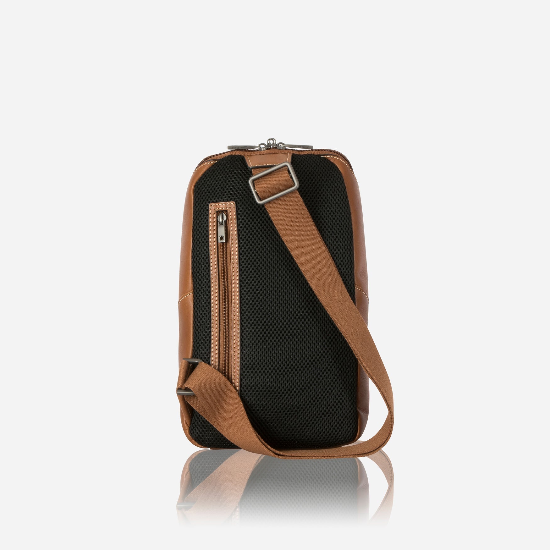 Colt Single Strap Backpack featuring multiple compartments and RFID security in a stylish design.