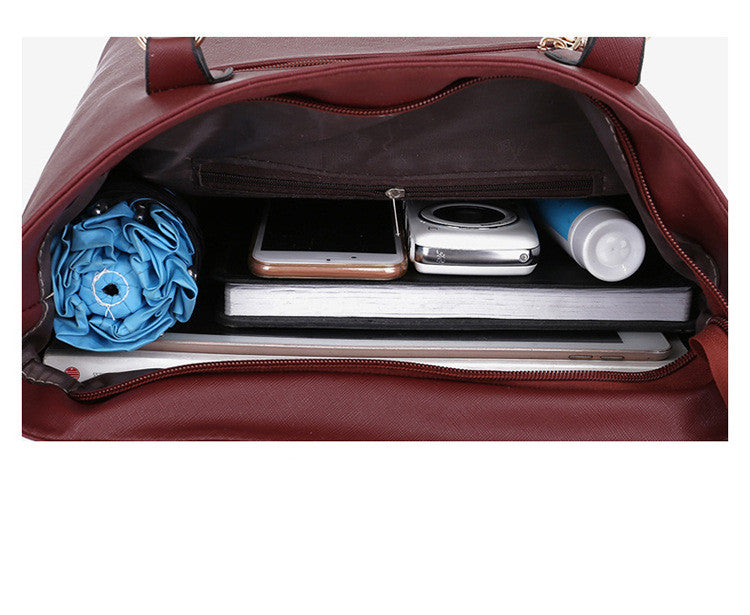 A stylish collection of six printed one-shoulder handbags for women, featuring floral patterns and various sizes.