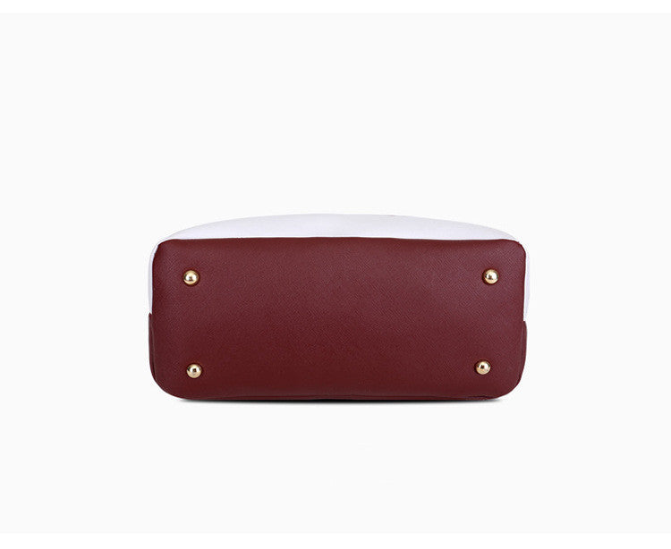 A stylish collection of six printed one-shoulder handbags for women, featuring floral patterns and various sizes.