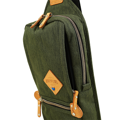 SLING PACK ELEMENT in three colors, showcasing its sleek design and multiple pockets.