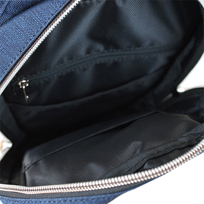 SLING PACK ELEMENT in three colors, showcasing its sleek design and multiple pockets.