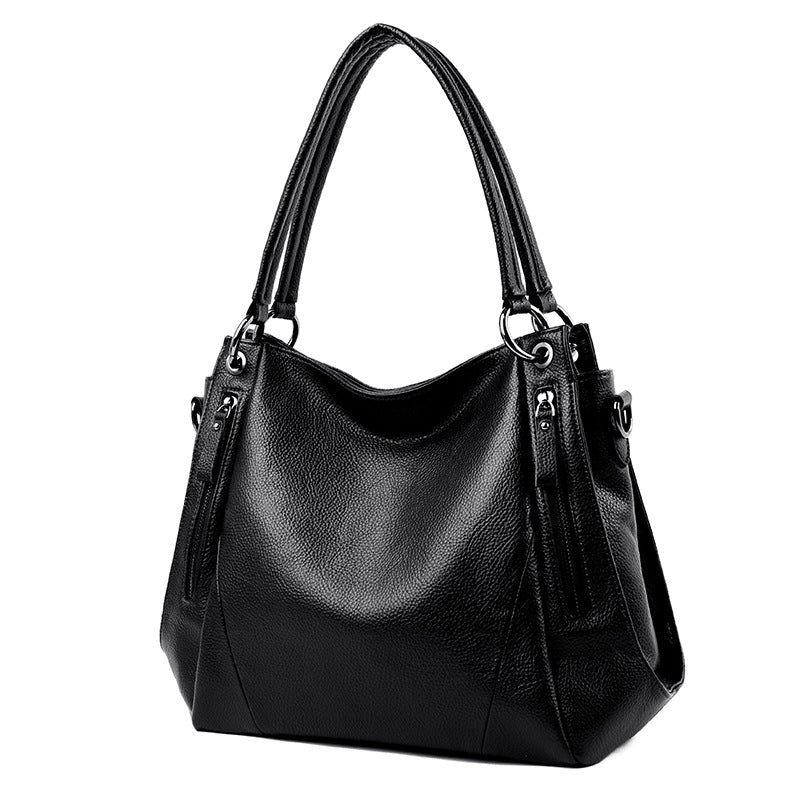 Soft Leather Boston Style Handbag for Women featuring a chic design, spacious interior, and durable PU leather material.