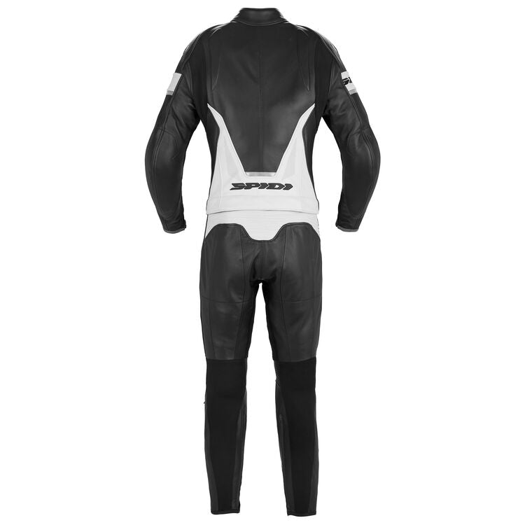 Spidi Laser Touring 2-Piece Women's Suit showcasing premium Italian leather, protective padding, and stylish design for female motorcyclists.