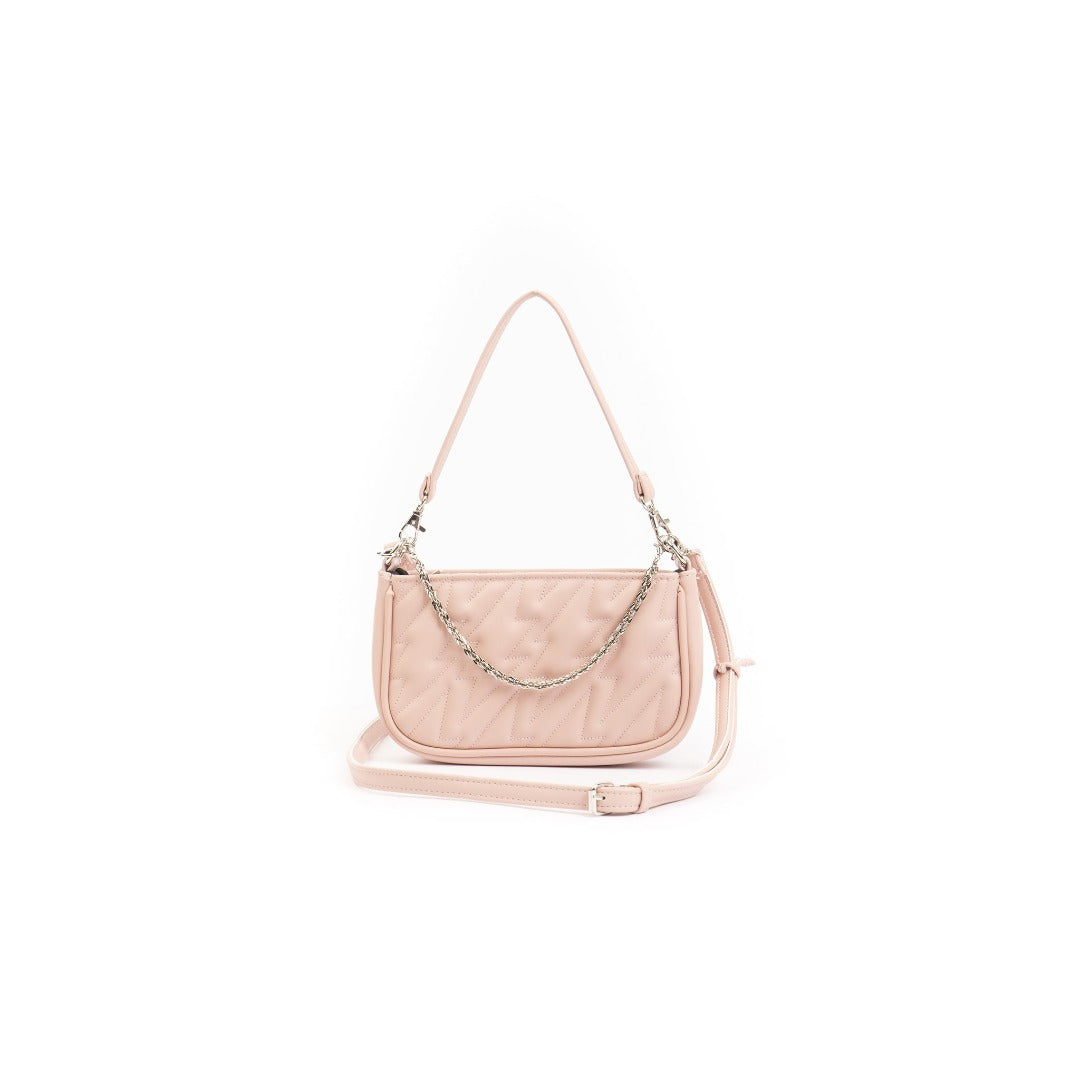 Sunday 01 Shoulder Bag in vegan leather with quilted patterns and stylish straps.