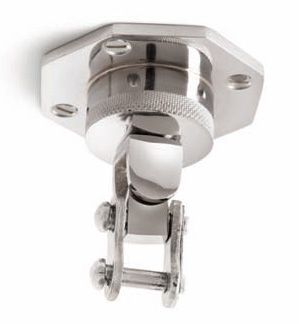 High-quality stainless steel swivel with a polished finish, showcasing precise craftsmanship and rust-resistant properties.