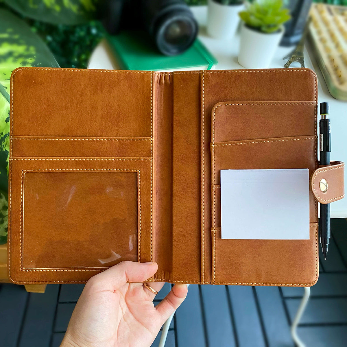 Tesino Vegan Leather Motherpass, a stylish motherhood organizer with multiple compartments, designed for new moms.
