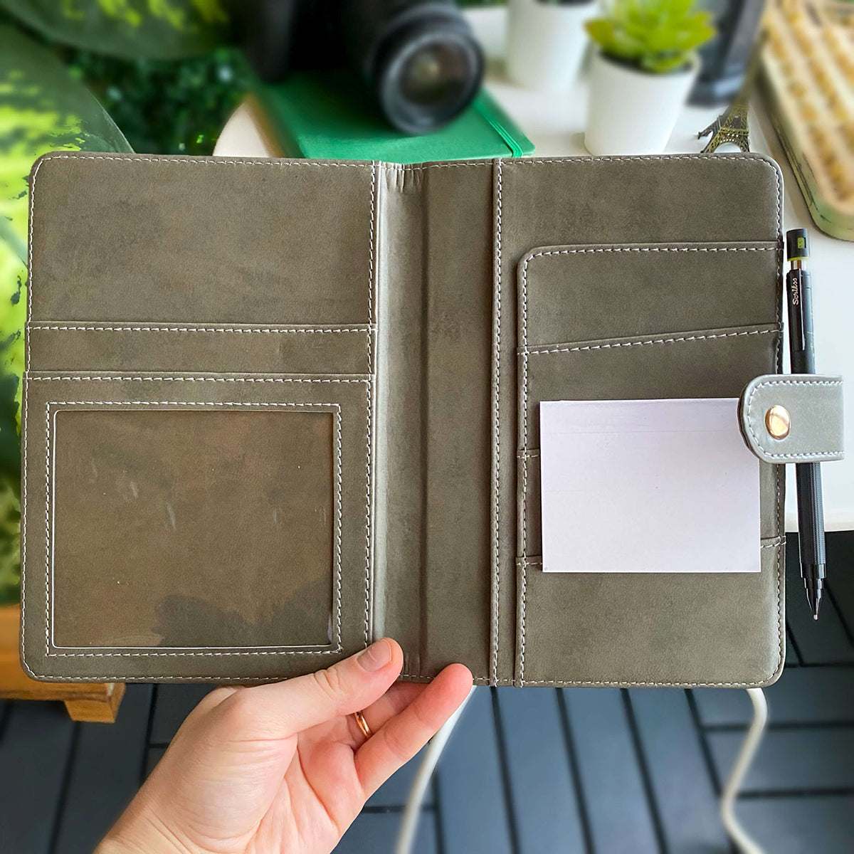 Tesino Vegan Leather Motherpass, a stylish motherhood organizer with multiple compartments, designed for new moms.
