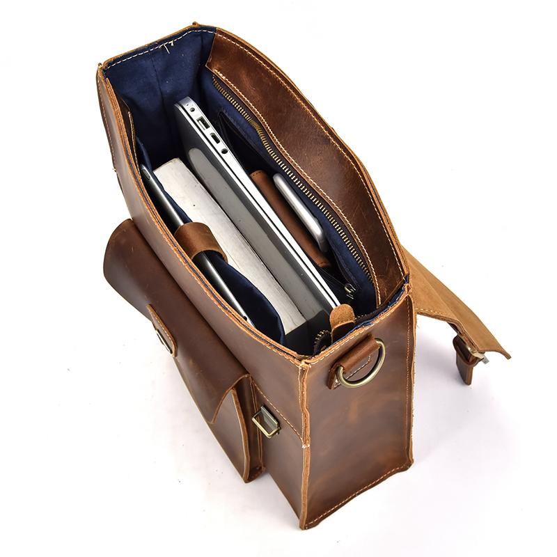 The Vali Backpack made of high-quality crazy horse leather, featuring a sleek design with adjustable straps and multiple compartments.