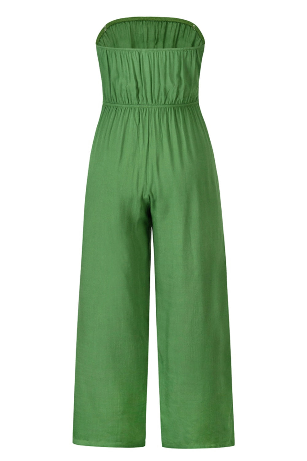 A stylish Tied Cutout Tube Wide Leg Jumpsuit featuring a tied design and wide leg cut, perfect for various occasions.