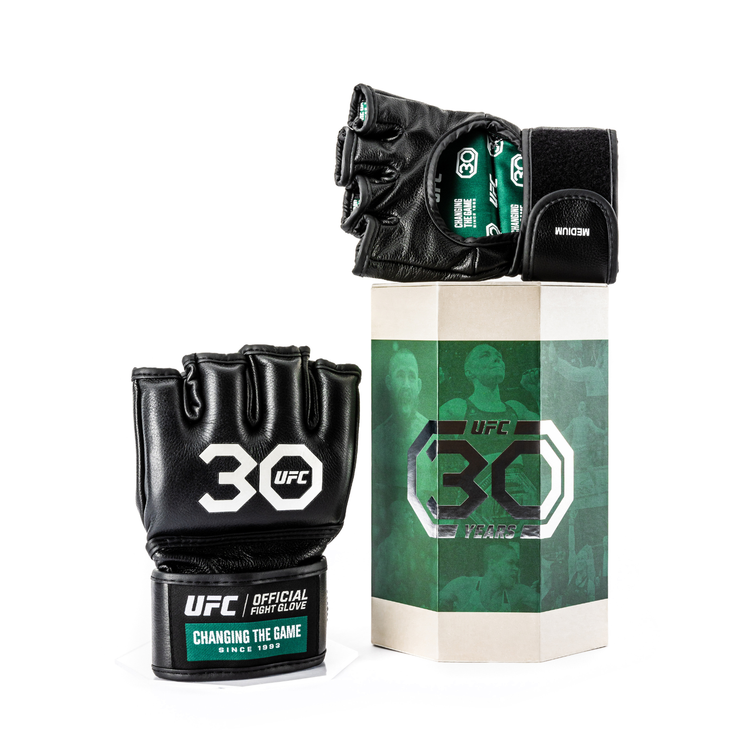 UFC 30th Anniversary Limited Edition Fight Glove showcasing premium leather and 30th-anniversary logo.