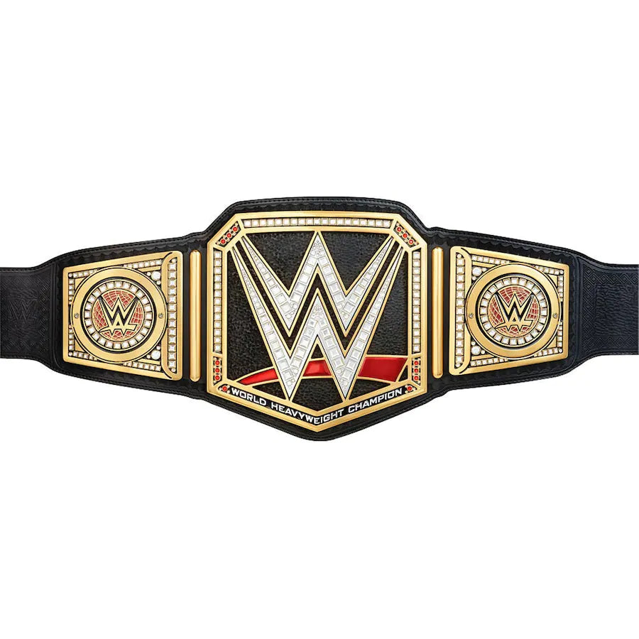 WWE Attitude Era Championship Replica Title Belt with detailed side plates and strap, showcasing its authentic design.