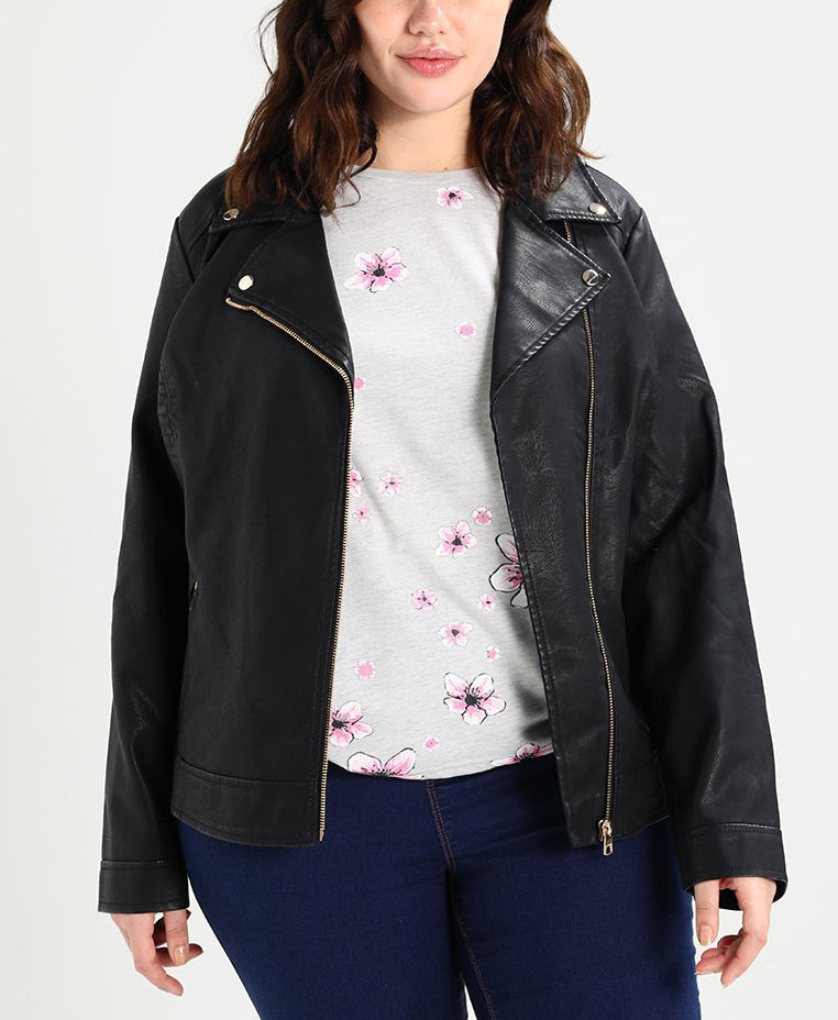 Women Real Lambskin Leather Biker Jacket KW231 featuring high-quality leather, YKK zipper, and satin lining for comfort.