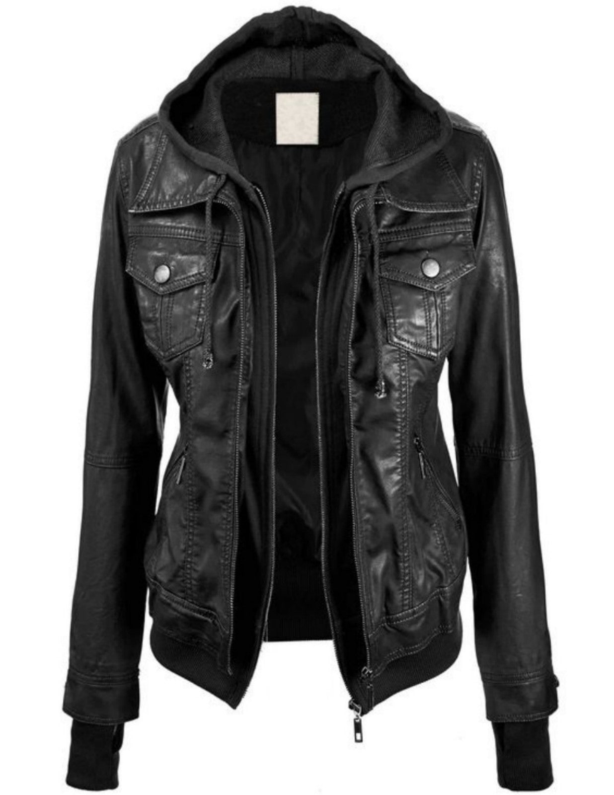 Women Real Lambskin Leather Biker Jacket KW507 featuring high-quality leather, stylish design, and satin lining for comfort.