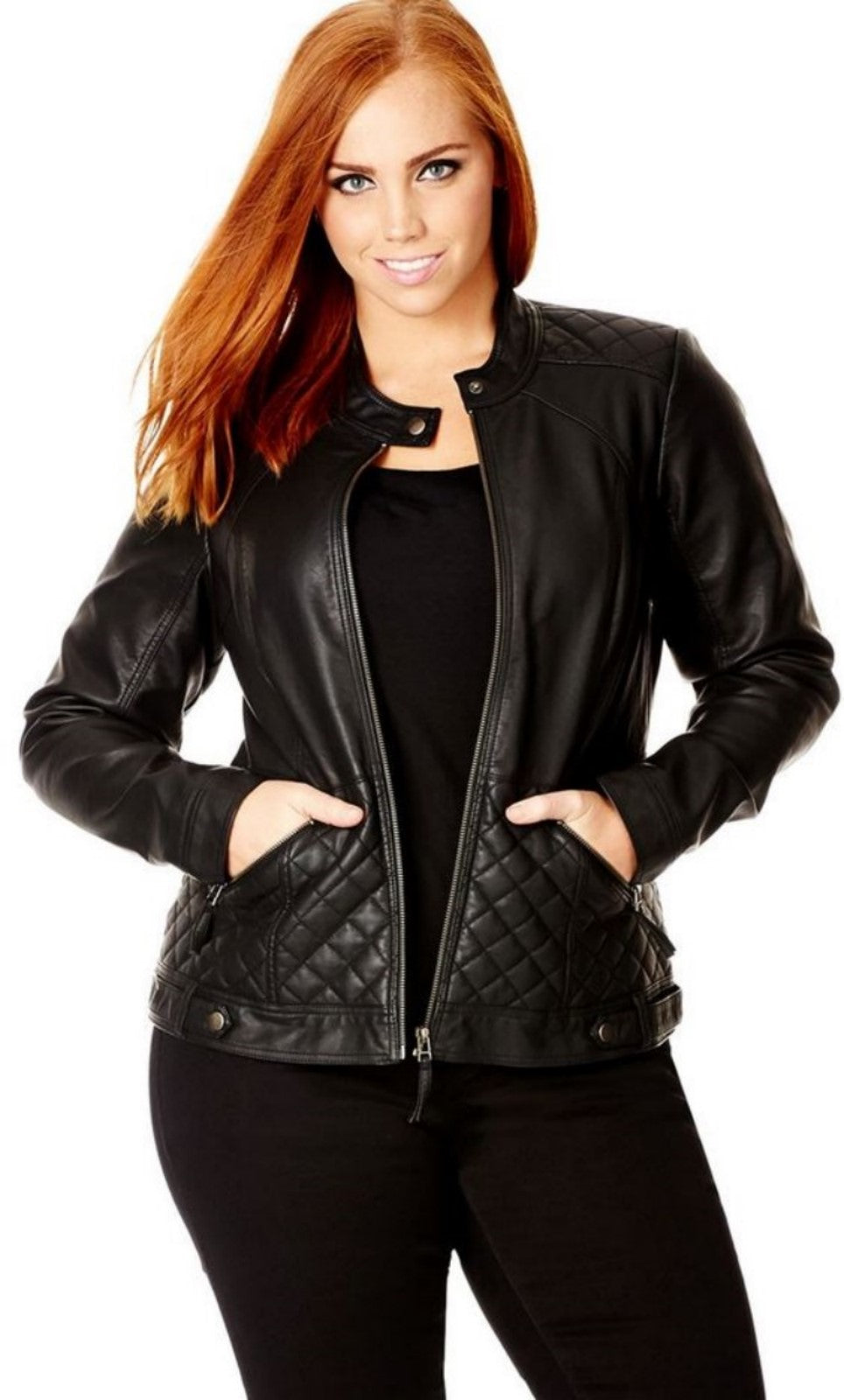 Women Real Lambskin Leather Biker Jacket KW518 featuring high-quality leather, YKK zipper, and satin lining for comfort.