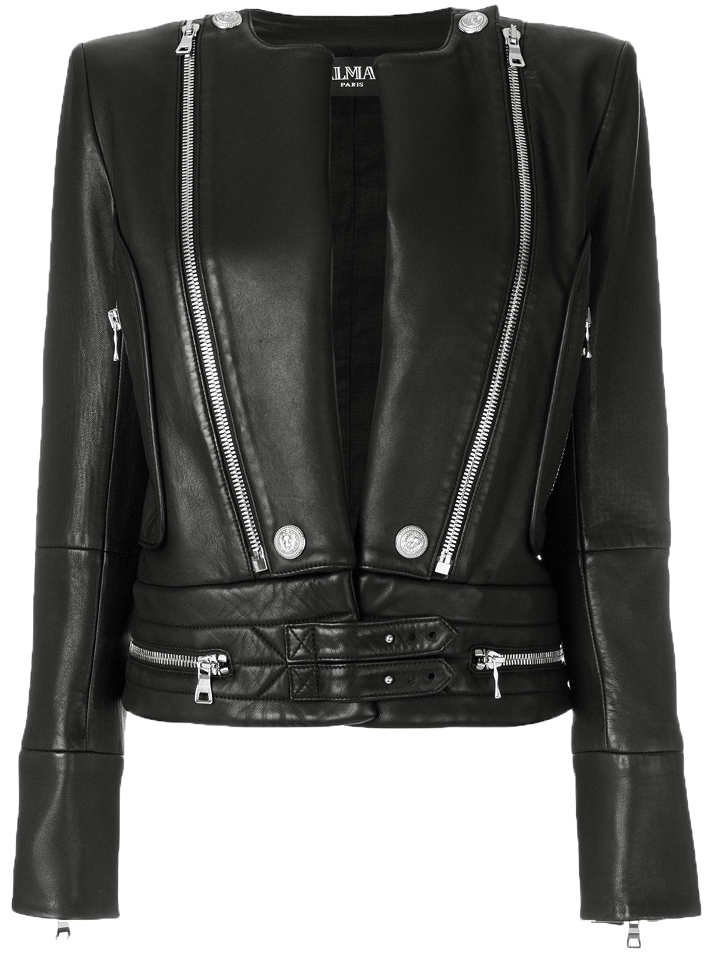 Women Real Lambskin Leather Biker Jacket KW531 featuring high-quality leather, satin lining, and stylish design with multiple pockets.