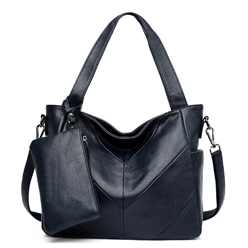 Women's High Quality Large Capacity Soft Casual Handbag in a stylish design with multiple pockets and a soft handle.