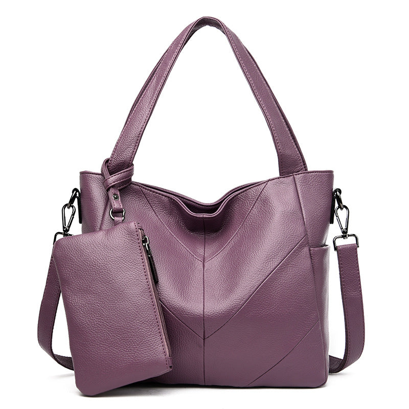Women's High Quality Large Capacity Soft Casual Handbag in a stylish design with multiple pockets and a soft handle.