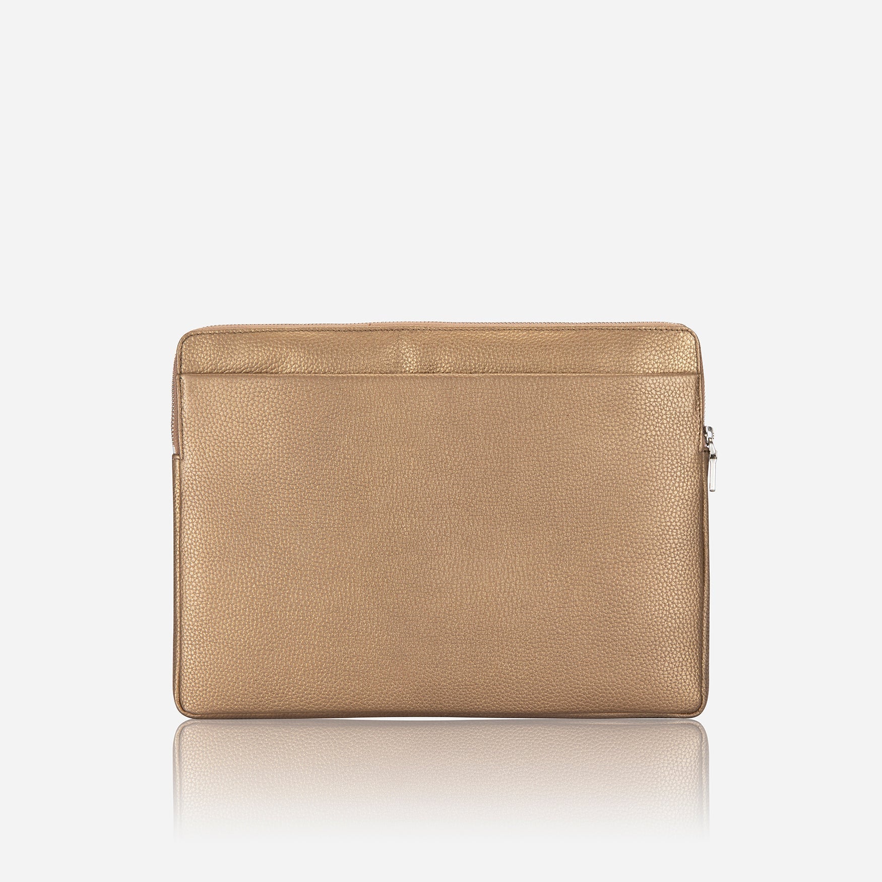 Bronze Zip Around Laptop Folder designed for 13-inch laptops with multiple compartments for organization.