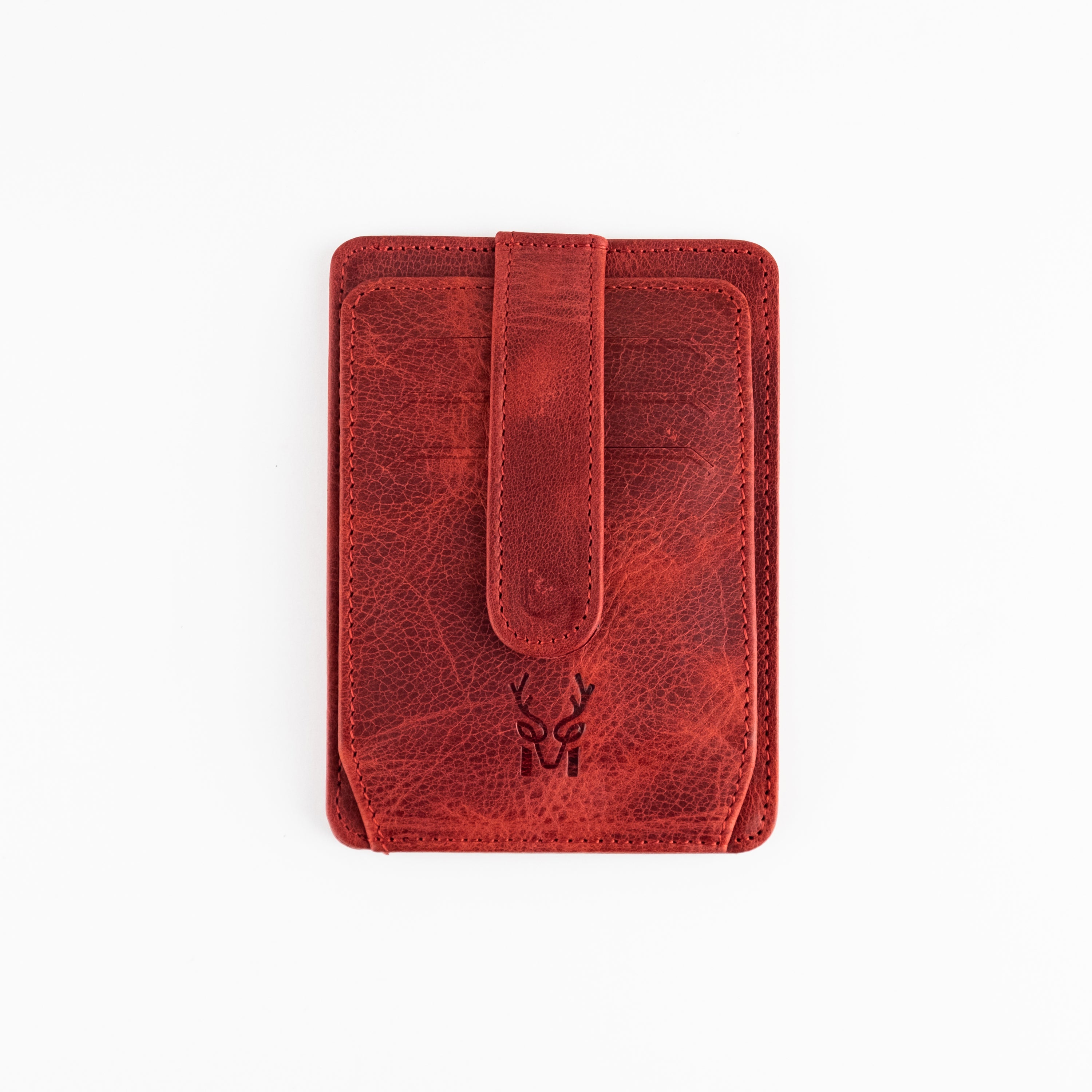 Zona Genuine Leather Card Holder showcasing its sleek design, ID window, and multiple card slots.