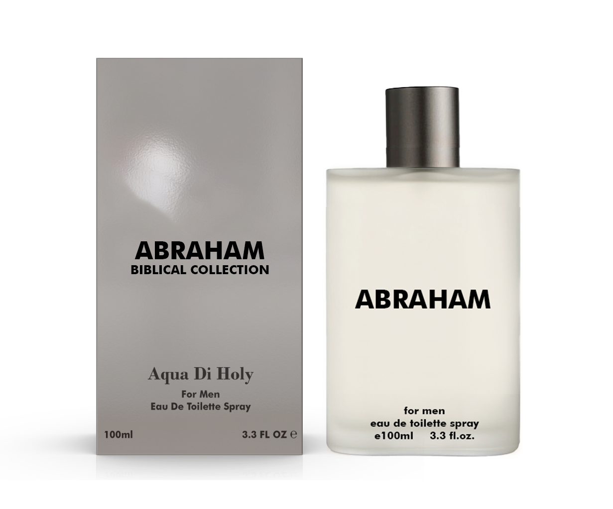 Abraham Perfume for Men by Aqua Di Holy, 100ml Eau De Toilette Spray in an elegant bottle, showcasing its sophisticated design.