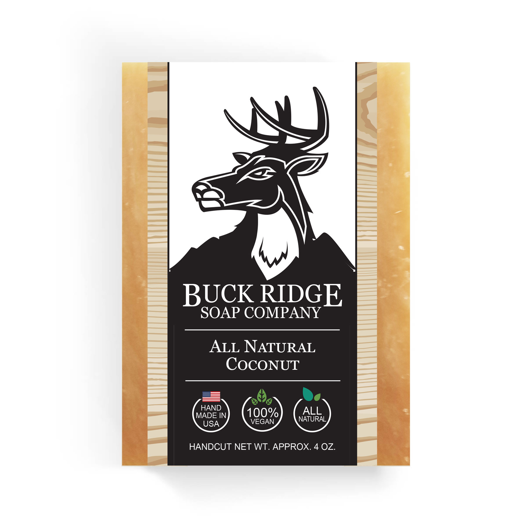 All Natural Coconut Handmade Soap bar with coconut and shea butter, showcasing its creamy texture and rich fragrance.