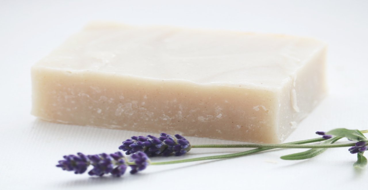 CALM Soap - Natural Handmade Soap with lavender and eucalyptus essential oils, featuring a creamy texture and elegant packaging.