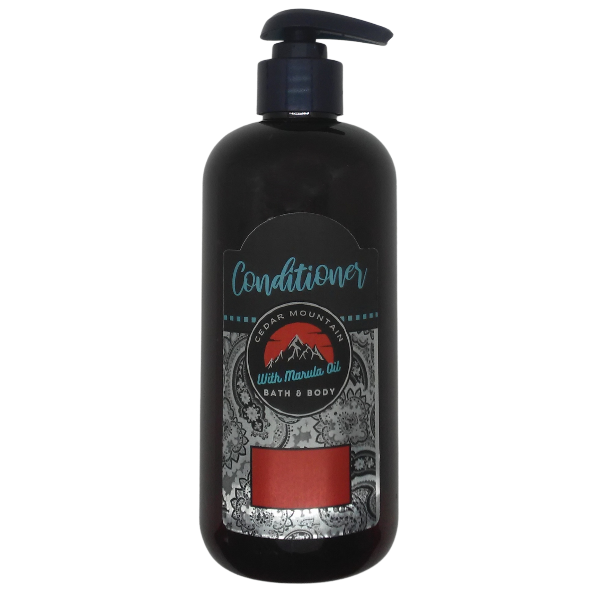 Cedar Mountain Wild Raspberry Vanilla Conditioner with Marula Oil in a 12 Oz bottle, showcasing its vibrant packaging and luxurious formula.