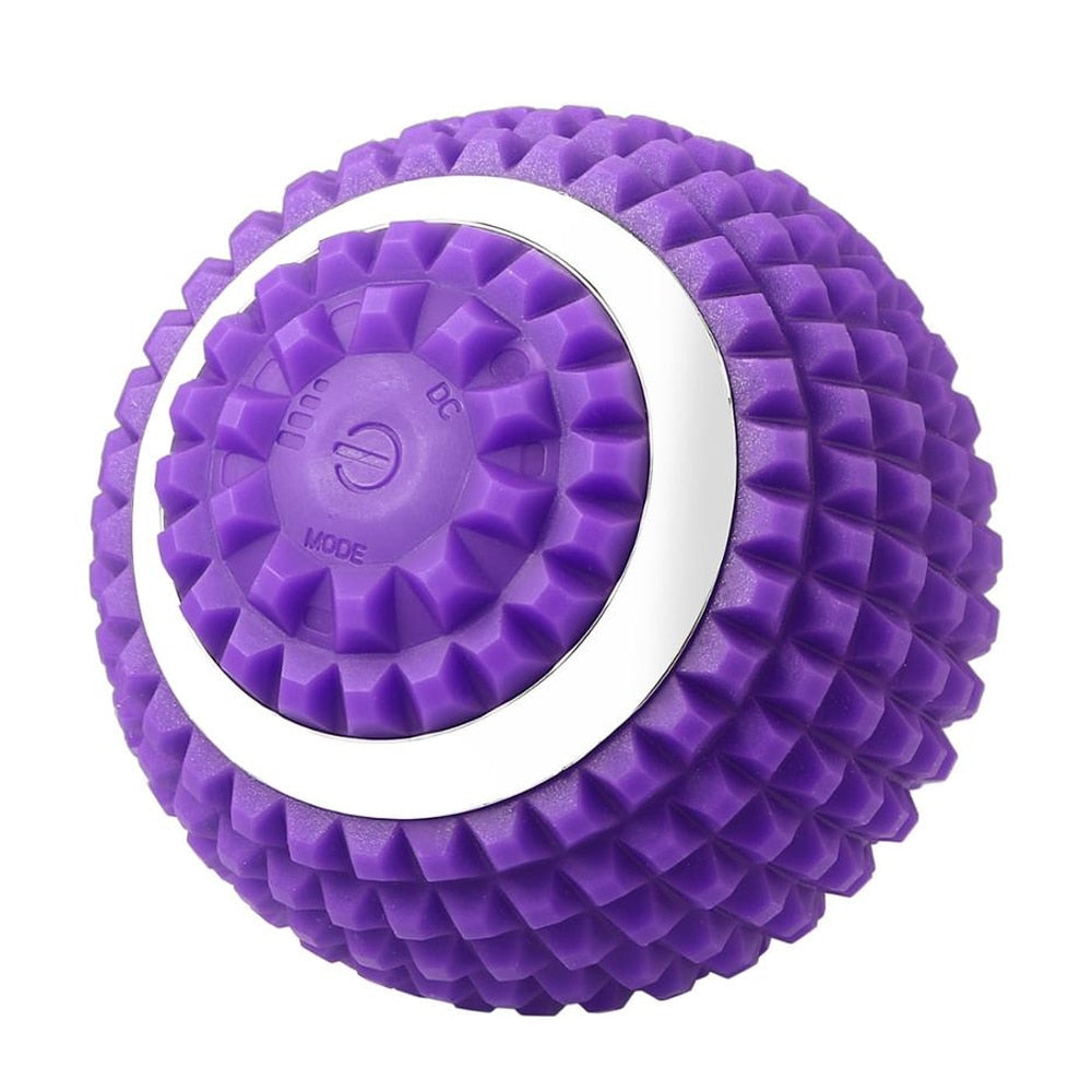 Electric Vibrating Massage Ball designed for foot pain relief and muscle recovery, featuring a sleek waterproof design and USB charging capability.