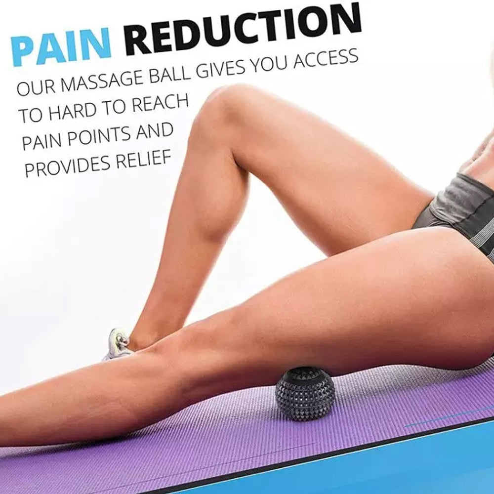 Electric Vibrating Massage Ball designed for foot pain relief and muscle recovery, featuring a sleek waterproof design and USB charging capability.