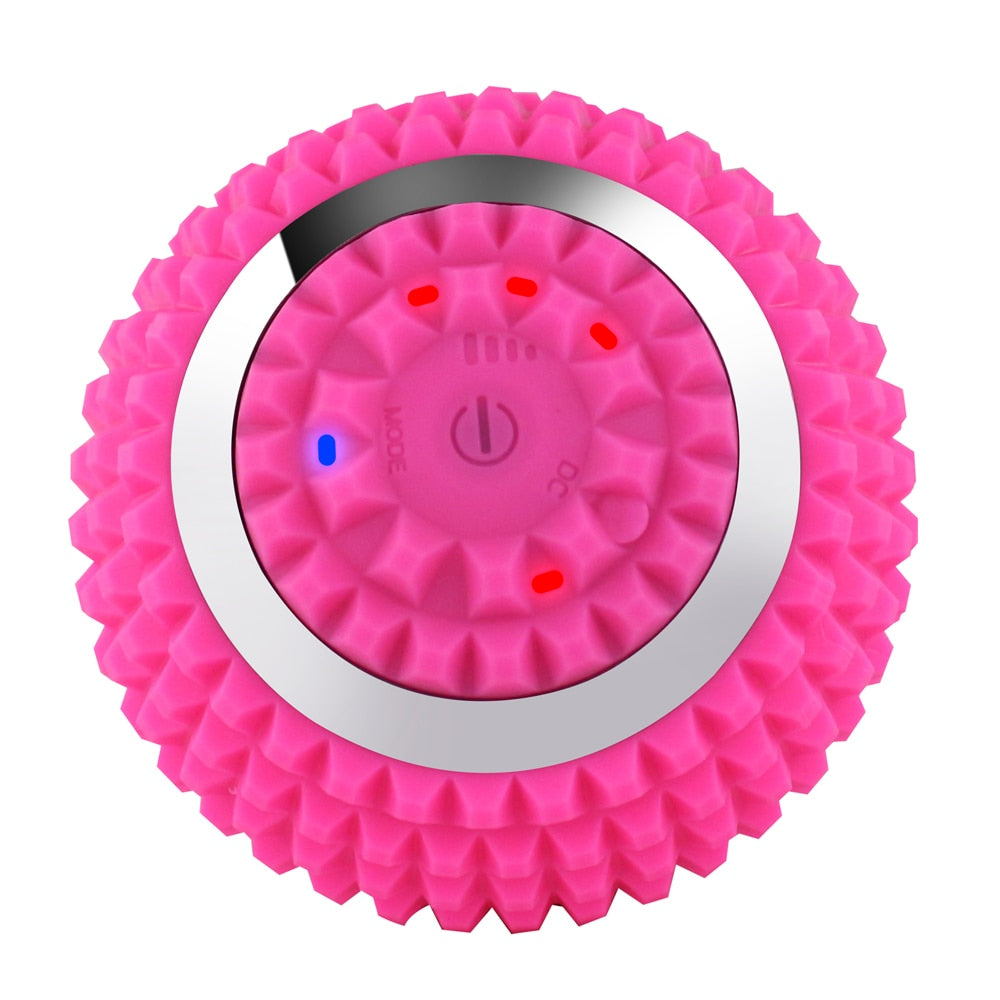 Electric Vibrating Massage Ball designed for foot pain relief and muscle recovery, featuring a sleek waterproof design and USB charging capability.