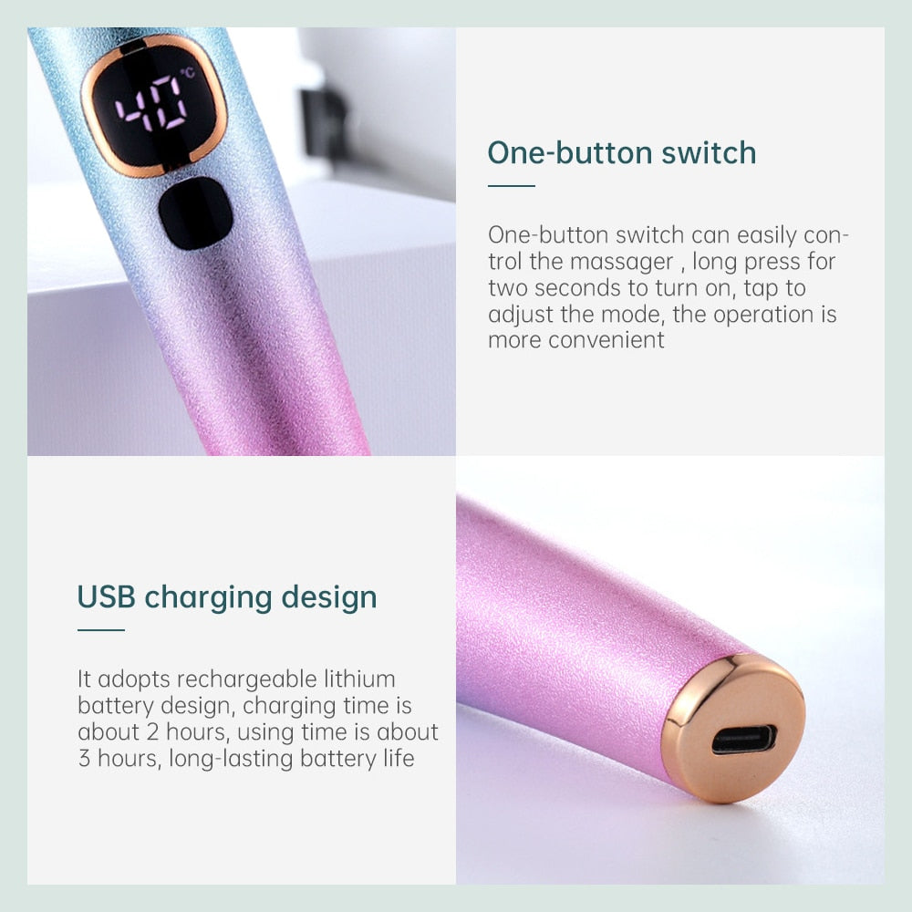 Portable Eye Massager with heating and vibration features, designed for effective eye care and rejuvenation.