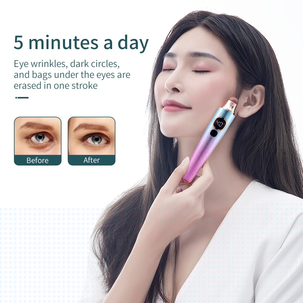 Portable Eye Massager with heating and vibration features, designed for effective eye care and rejuvenation.