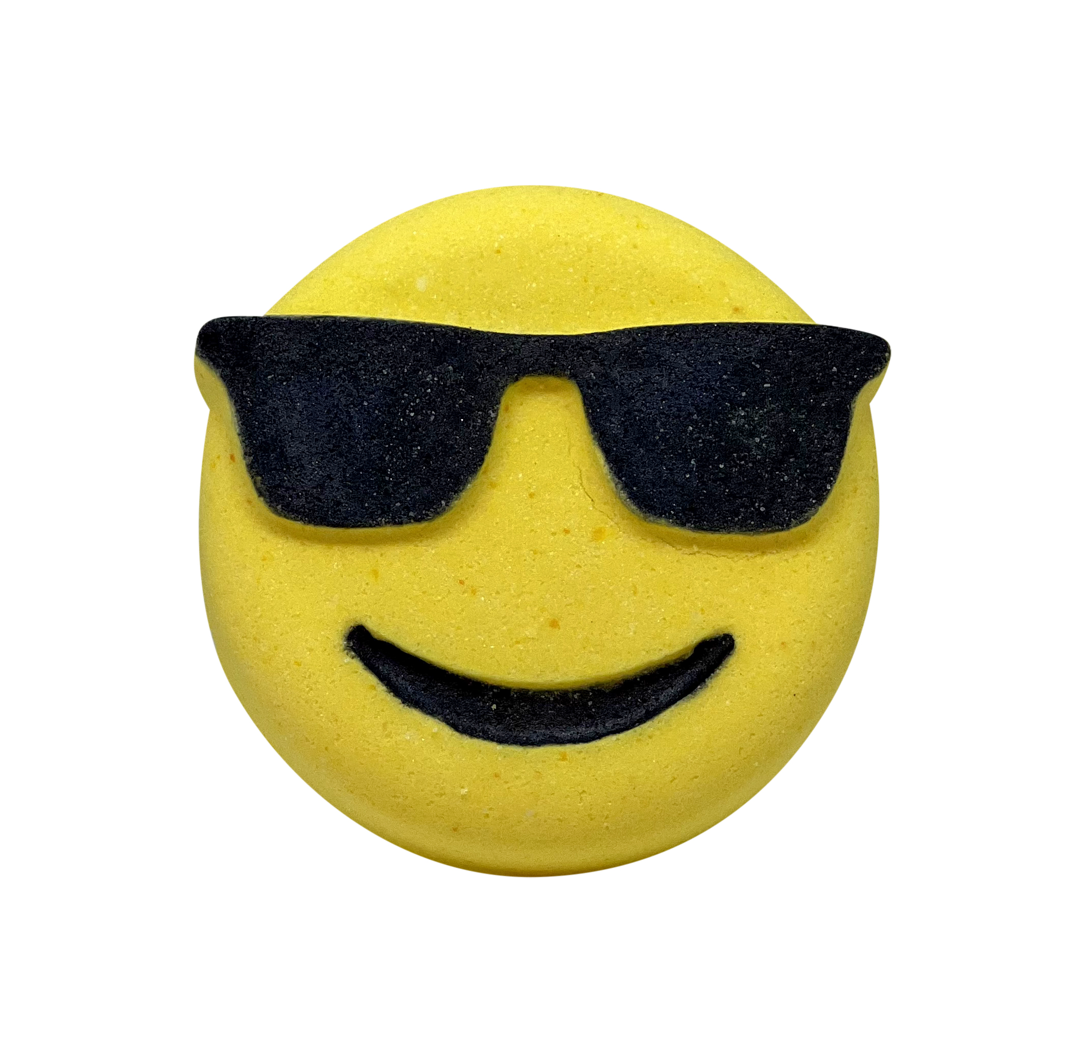 Gotta Wear Shades Smile Spring Bath Bomb with vibrant colors and peach scent, hand-painted details for a fun bath experience.