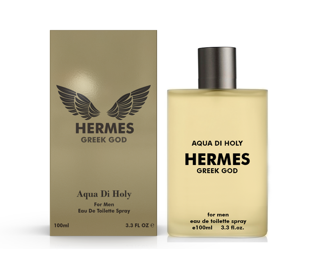 Hermes Perfume for Men by Aqua Di Holy, 100ml Eau De Toilette spray bottle with elegant design.