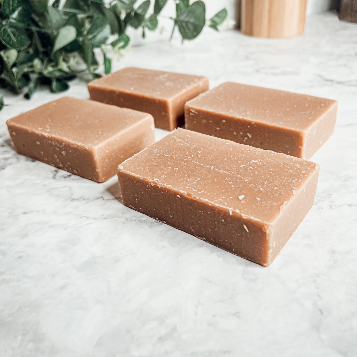 A bar of Nag Champa & Clay soap showcasing its earthy color and texture, with a hint of natural fragrance.