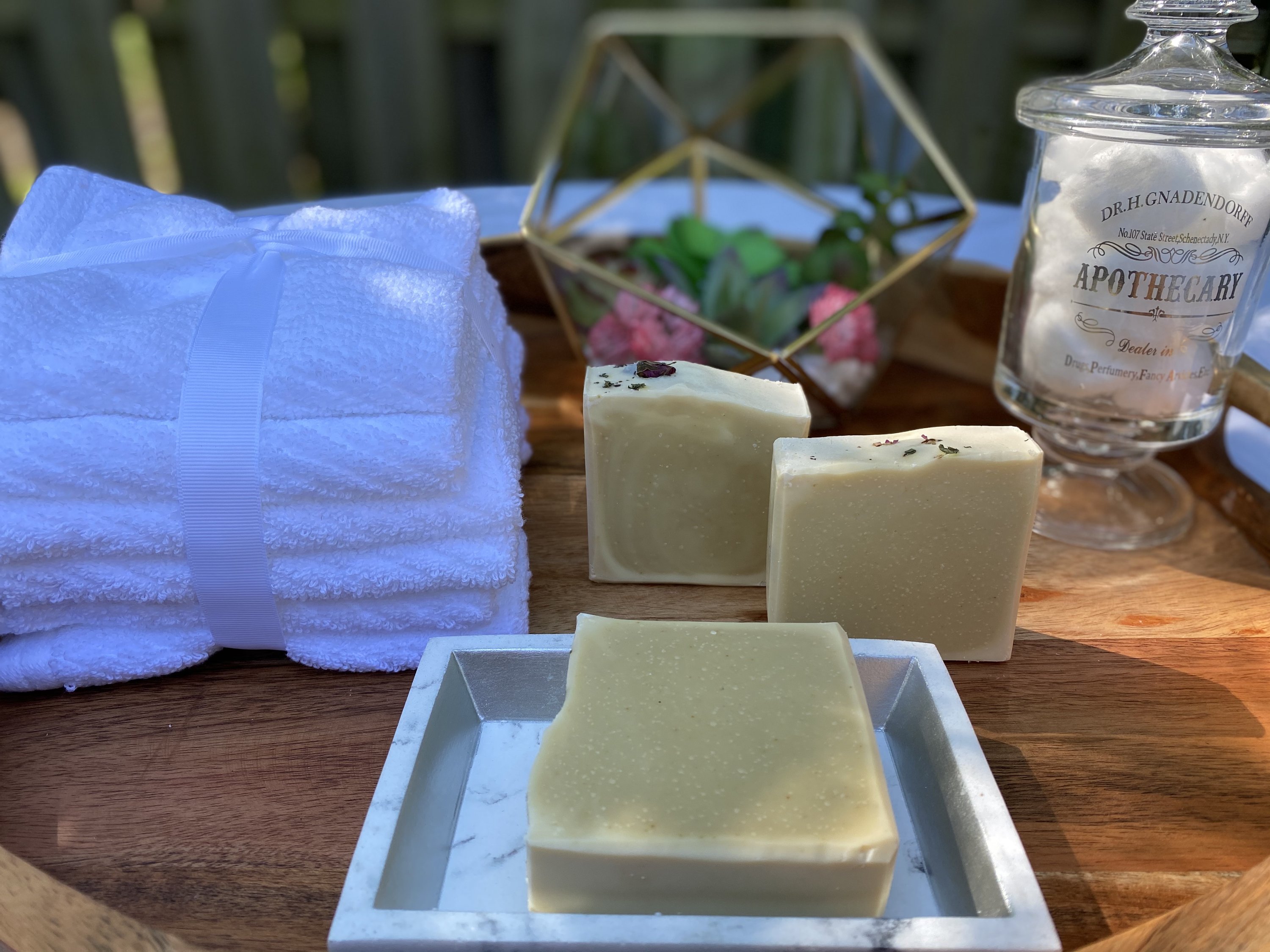 Organic Soap with Rosemary Essential Oil, featuring a creamy texture and natural colors, perfect for nourishing skin.