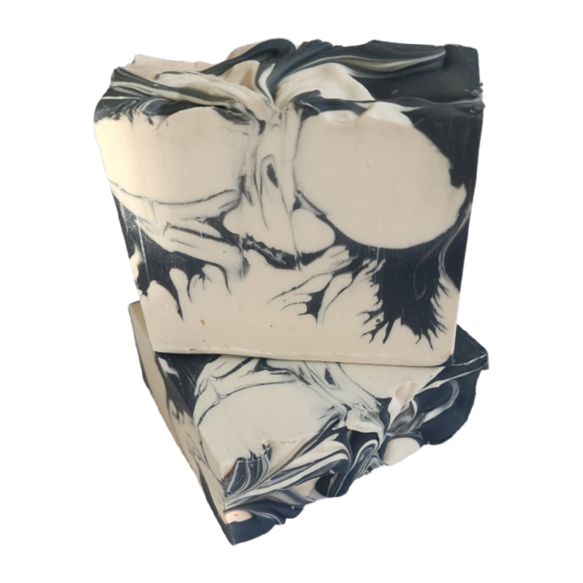 Palo Santo Cedar Soap bar with earthy and woodsy scents, handcrafted and wrapped, showcasing its unique design.