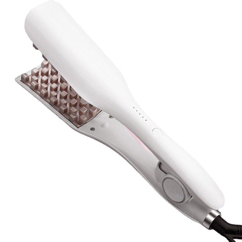 3D Grid Corn Perm Splint Hair Curler with fluffy ceramic design, showcasing adjustable temperature settings and wave board for voluminous curls.