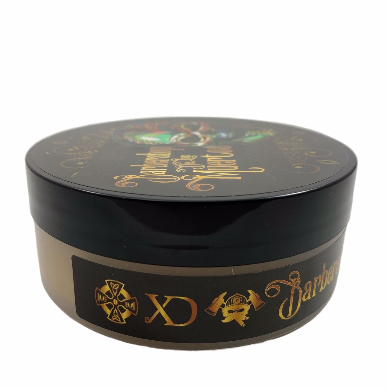 Barbershop De Los Muertos Shaving Soap by Murphy and McNeil, featuring a vibrant design and luxurious packaging.